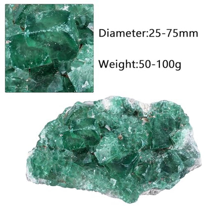 Sportmusies Natural Green Fluorite Crystal Cluster, 0.98-2.95 inches - size: 0.98 - 2.95 Inch