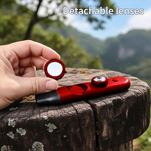 Multifunctional Survival Emergency Whistle for Kids with Compass Hiking Survival, Thermometer & Neck Lanyard | Emergency Safety Gear for Hiking, Camping, Kayaking, Boating, Climbing - color: Red