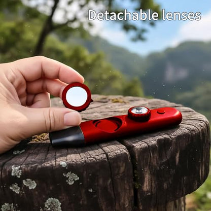 Multifunctional Survival Emergency Whistle for Kids with Compass Hiking Survival, Thermometer & Neck Lanyard | Emergency Safety Gear for Hiking, Camping, Kayaking, Boating, Climbing - color: Red