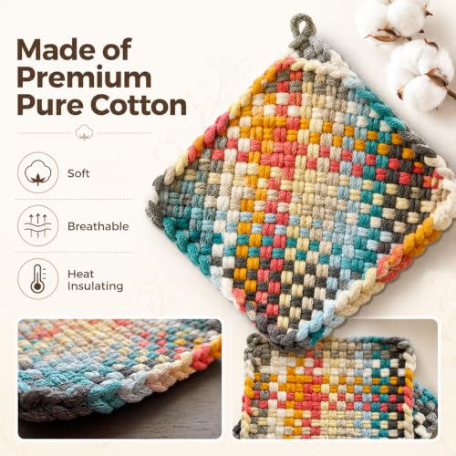 SOOHAOLISS 288PCS Cotton Loops for Potholders 7" with 12 Pastel Colors - color: 7‘’ 288pcs in 12 Pastel Colors