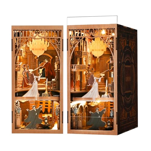 Phantom of The Opera Book Nook Kit, DIY Miniature Dollhouse Kit with LED - color: Phantom of the Opera