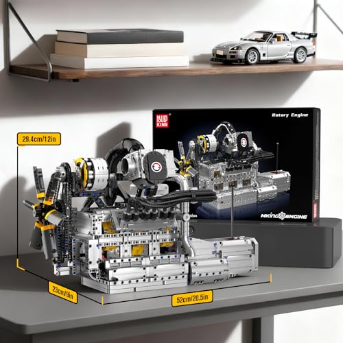 Mould King 10214 Engine Model kit that Runs, Build Your Own Cars 4-Speed Transmission Engine that Works, Engineering Kit for Display Collection, STEM Kit Gift for Adults 14+ Teens/Adult, (2177 Pcs) - style: Ro Engine