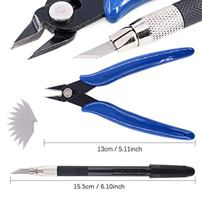 Keadic 29Pcs Modeler Basic Tools Craft Set Model Tools Kit Hobby Building Tools Kit for Professional Model Assemble Building