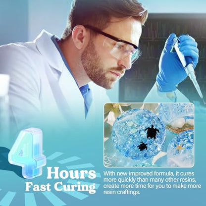 Let's Resin 72OZ Fast Curing Epoxy Resin Kit,Demold in 4 Hours - size: Large