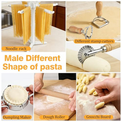 TREWAVE 15 Pcs Pasta Making Tools Set, Homemade Pasta Making Kit