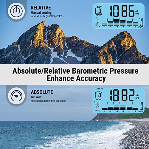 TempPro TempAir 1000FT Weather Stations Wireless Indoor Outdoor Thermometer - color: Black