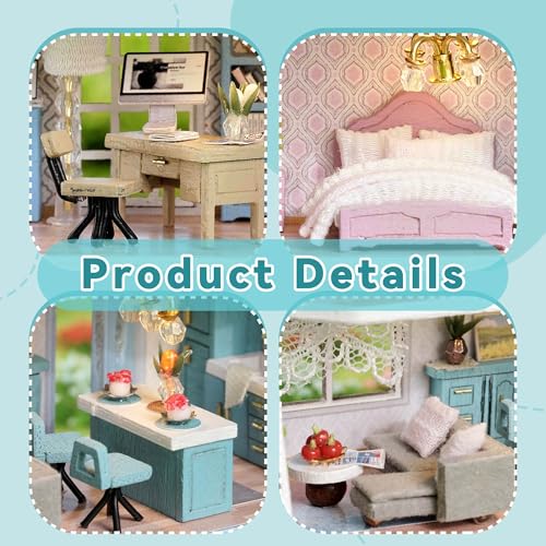 Flever Dollhouse Miniature DIY House Kit Creative Room with Furniture for Romantic Valentine's Gift (Molan House) - color: Molan House