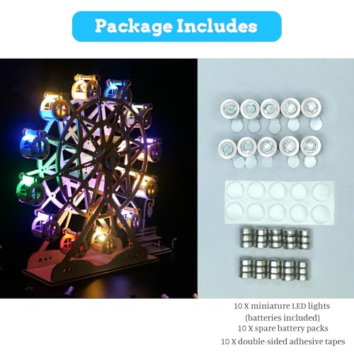 10PCS Multi Color Mini LED Lights for DIY Craft, Model Displays, Miniatures - color: Multi Color Changing