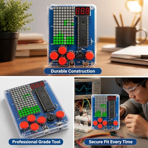 Gikfun STEM DIY Retro Game Console Soldering Kit, Learn Electronics Circuit Building with 4 Arcade Games, Educational Science Project for Adult & School Training EK1999
