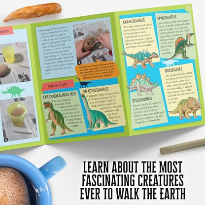 Thames & Kosmos I Dig It! Dinos - Dinosaur Eggs Excavations | 8 Dig-Out Kits, Unearth Dinosaur Figurines, a T. Rex Claw & Tooth Replica, Includes Tools & Guide, Great Birthday Gift for Kids Ages 5+
