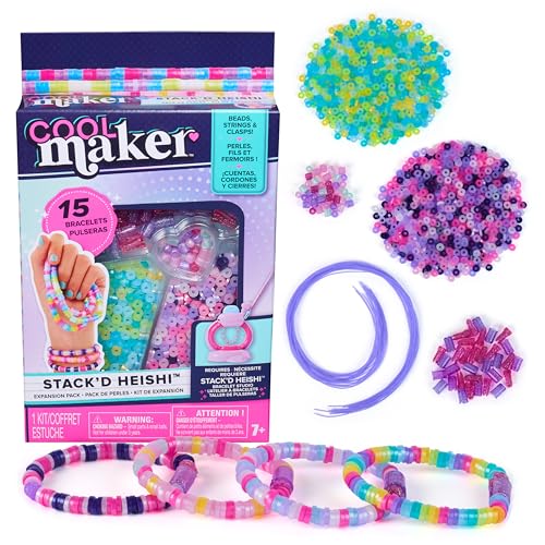 Cool Maker, Stack’d Heishi Expansion Pack Bracelet Bead Kit, Ages 7+ - style: Heishi Expansion Pack Bead Kit