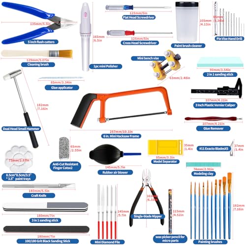 78Pcs Professional Gundam Model Tools Kit Hobby Building Tools for Buildings, Repairing and Fixing