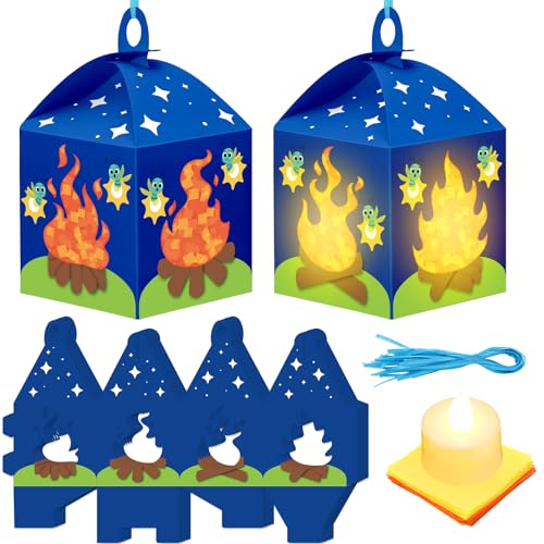 Simgoing 12 Sets Camp Crafts Camping Campfire Vbs Tissue Paper Crafts Kit - style: Camp