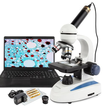 AmScope Rotating Monocular Compound Microscope, 40X-1000X Magnification - style: M158C-E