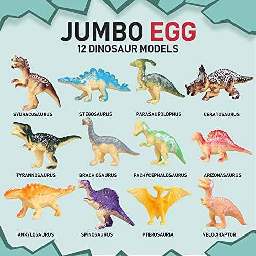 Jumbo Dinosaur Egg Dig Kit, Dinosaur Toys for Kids 5-7 with 12 Dinosaurs - style: Grey Jumbo Dino Egg