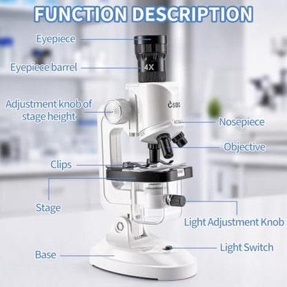 Microscope for Kids,63 PCS Science Kit