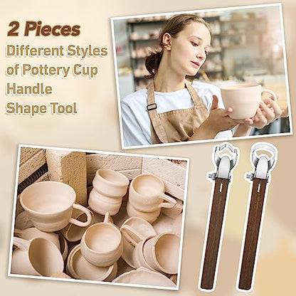 2 Pcs Pottery Handle Making Tools, Adjustable Clay Cutters,Classic Style - style: Classic Style