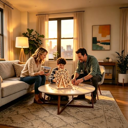 3D Wooden Puzzles for Adults: DIY Ferris Wheel Model Kit - color: Ferris Wheel