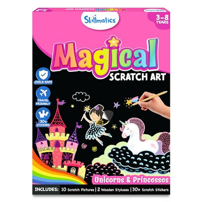 Skillmatics Magical Scratch Art Book – Unicorns & Princesses, Travel Toy - style: 2. Unicorns & Princesses