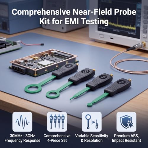 Kadimendium 4PCS EMI EMC Near Field Probe Set 30MHz to 3GHz