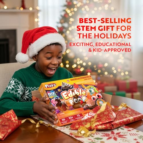 Playz Edible Poo Candy Making Kit for Kids Age 8-12 Years Old with 30+ Fun - style: Edible Poop
