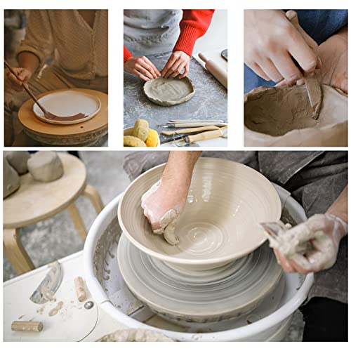 Air Dry Clay 10 LBs with 42 Pcs Set Pottery Clay Tools Set for Hand Modeling and Throwing, Non-Toxic (Gray & Kit) - color: Gray & Kit