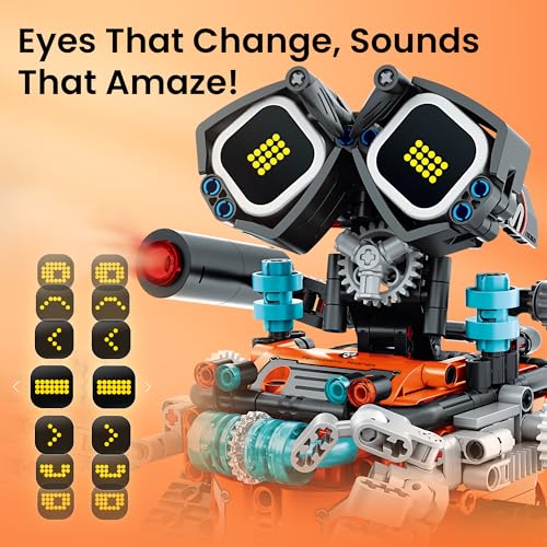 Sillbird Robot Building Kit with Remote Control STEM Gift for Boy Ages 8-14 - color: Orange