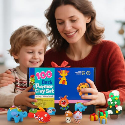CiaraQ Polymer Clay Kit, Mini Modeling Clay Set - color: 100 Colors