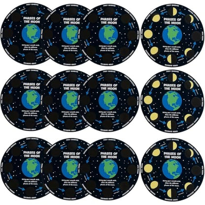 Fun Express Magic Scratch Moon Phases – Educational Scratch Art for Kids STEM Learning Activity Engaging Science Craft – Perfect for Classroom Home or School Projects – 12 Pieces
