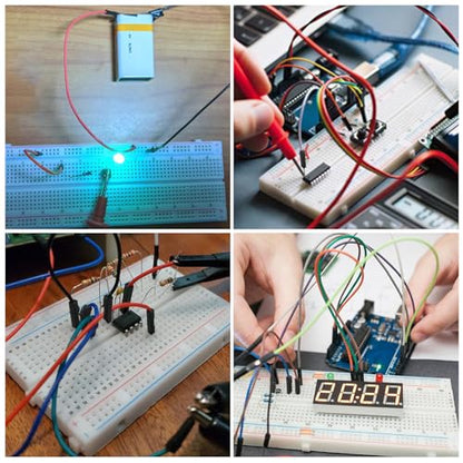 Solderless Breadboard Kit, 4 Boards with 120 Flexible Jumper Wires