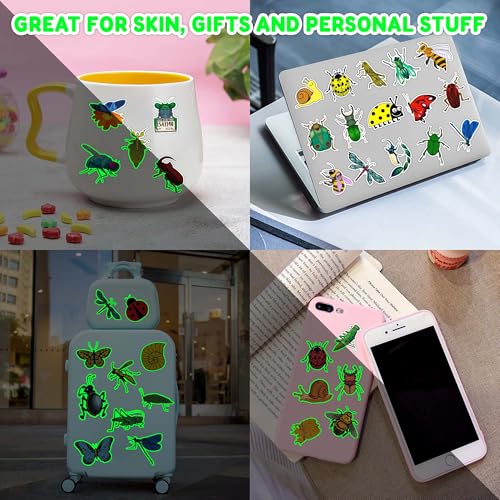 96PCS Glow in The Dark Bug Temporary Tattoos for Kids, Luminous - color: 96PCS-Glow