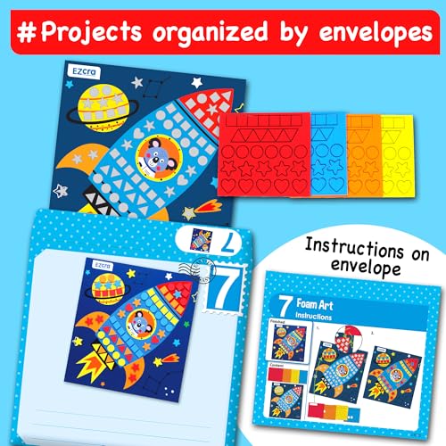 EZCRA Craft Box for Kids Ages 4-8 - 21-in-1 Arts and Crafts Kit - color: Unisex