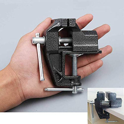2.4" Mini Table Clamp, Small Bench Vice, New upgraded cast iron manufacturing Jewelers Hobby Clamps Craft Repair Tool Portable Work Bench Vise Black - size: mini 2.4" black