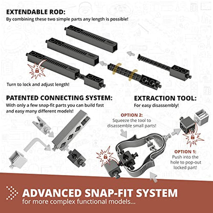 Engino: Discovering STEM - How Aircrafts Work: Technology of Machines - 10 Model Toy Vehicle Brick Building Set, Snap-Fit System, Experiment, Kids 9+ - style: How Aircrafts Work