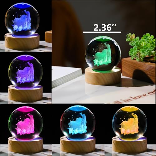 3D Labrador Gifts for Women - Crystals Ball 60mm Labrador Figurines Decor Glass Animals Figurine - Birthday Gifts for Best Friend, Lovers Keepsake Paperweight - style: Labrador