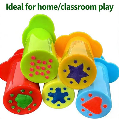 MAGIKON Dough Tools Set, 5Pcs Clay Extruders for Kids Art Craft