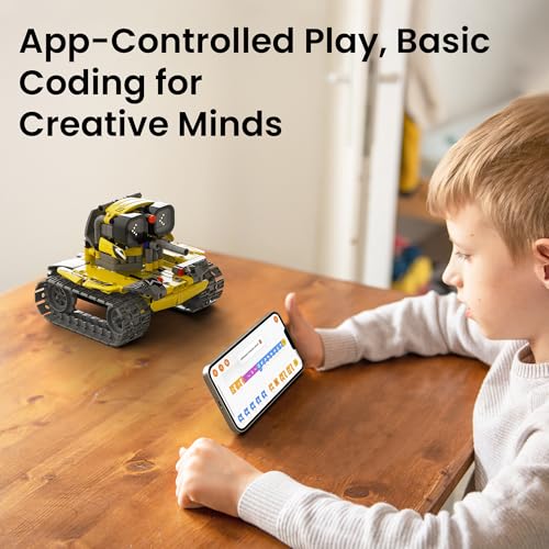 Sillbird Robot Building Kit with Remote Control STEM Gift for Boys Age 8-14 - color: Yellow