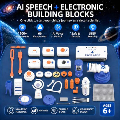 STEM Science Kit for Kids, Electronics Circuit Exploration Toy, 66 PCS - size: Extra Large - 1200+ Projects