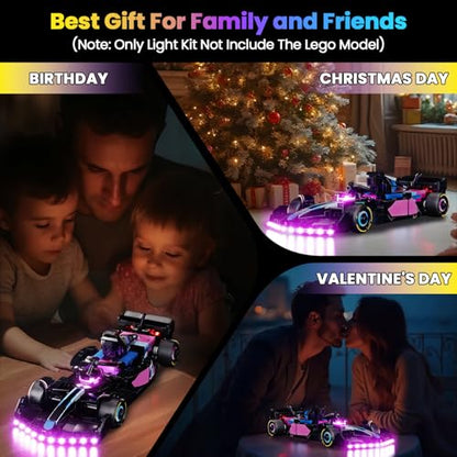 Upgraded Led Light Kit Compatible with Lego BWT Alpine F1 Team A524 Race Car Building Set, Lights Decoration Compatible with Lego 77248 (Model Not Included) - style: Classic Version 77248