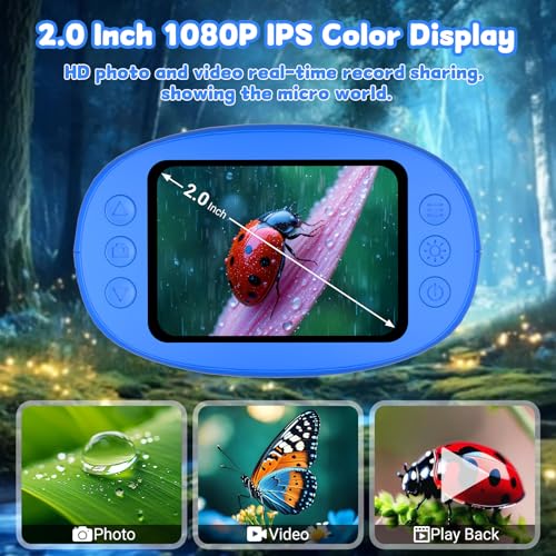 1000X Handheld Digital Microscope for Kids, STEM Educational Toy - color: Blue