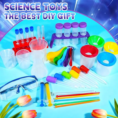 Bbiamsleep 37PCS Science Kits for Kids, Beakers and Test Tubes Experiments
