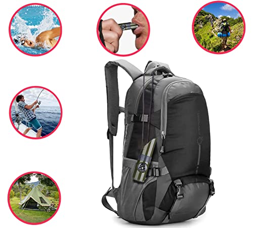 Outdoor Survival Whistle, high-Decibel, with Built-in Compass, Survival Reflector, and LED Flashlight with Lanyard—the Perfect Essential Gear for Outdoor Camping and Exploration.