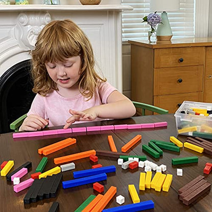 Kids First Math: Number Rods Math Kit w/Activity Cards | Develop Skills in Counting, Sorting, Sequencing, Graphing, Measuring & More | Visual Hands-on Math for At-Home or Classroom Learning, Ages 3+