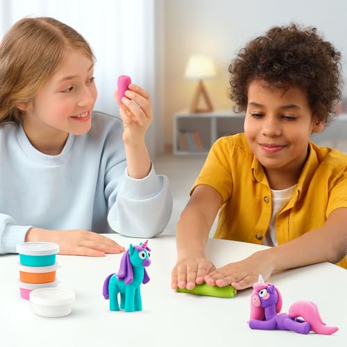HEY CLAY Modeling Air-Dry Clay Kit for Kids Creative Gift Age 3+ (3 cans) - color: Rainy