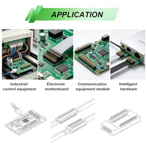 22pcs 2.54mm Male & Female Pin Header Connector, 40Pin, Black, PCB Board Pin Header - size: 22pcs-2.54mm Male & Female Pin Header Connector
