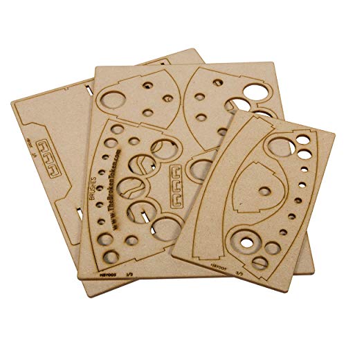 The Broken Token Modular Paint Rack w/ 26mm Holes - 45° Wedge - Multiple Organizer for Paint Bottles, Pots, and Brushes in Tiered Layout - Customize Your Pieces with Easy Organization & Access - style: 45° Wedge 26mm holes