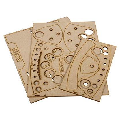 The Broken Token Modular Paint Rack w/ 26mm Holes - 45° Wedge - Multiple Organizer for Paint Bottles, Pots, and Brushes in Tiered Layout - Customize Your Pieces with Easy Organization & Access - style: 45° Wedge 26mm holes
