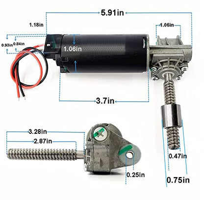 12V DC Power Seat Motor Worm Motor,Worm Drive Left-Hand Configuration