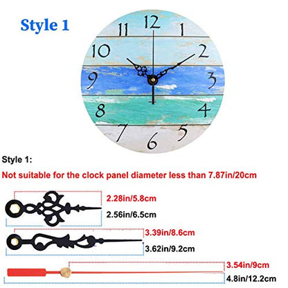 HILLHOME 3 Pair Hands Quartz Motor Wall Clock Movements Mechanism Battery Operated DIY Repair Parts Replacement, 4/5 Inch Maximum Dial Thickness, 1-1/5 Inch Total Shaft Length - color: Shaft Length 1-1/5 Inch