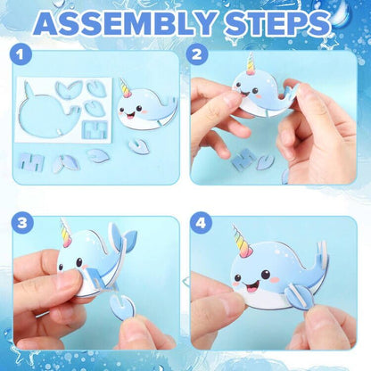 FOIMAS 3D Ocean Puzzles for Kids,30 Pack Educational Ocean Puzzle Shark Dolphin Turtle Octopus for Kids Classroom Prize Gifts Party Favor Supply - style: Ocean